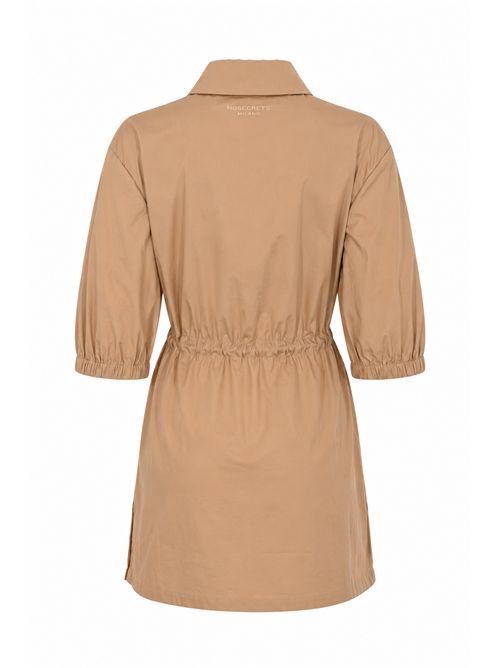 Abito cargo corto in cotone con coulisse Mocha NO SECRETS | 261NS022MOCHAMOUSSE